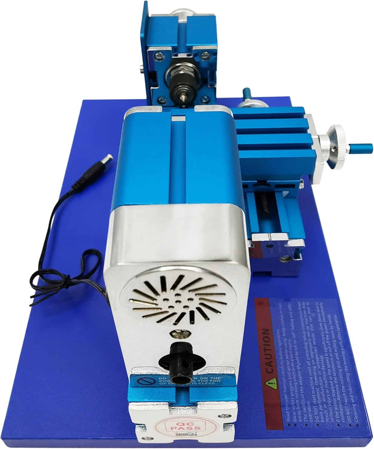 Mini Metal Bench Lathe Benchtop Miniature Metal Lathe DIY Mini Metal Wood Turning Lathe for School Woodworking Metalworking 36W