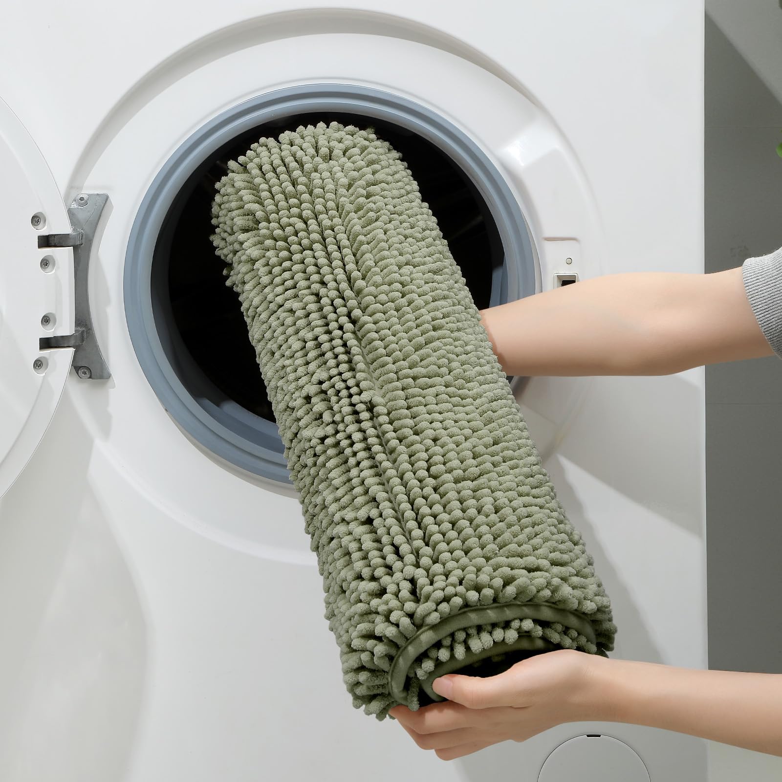 3 piezas de alfombras de baño ultra suaves antideslizante y absorbente, alfombra de Chenille de baño, alfombras de baño de felpa para bañera, ducha, baño 6