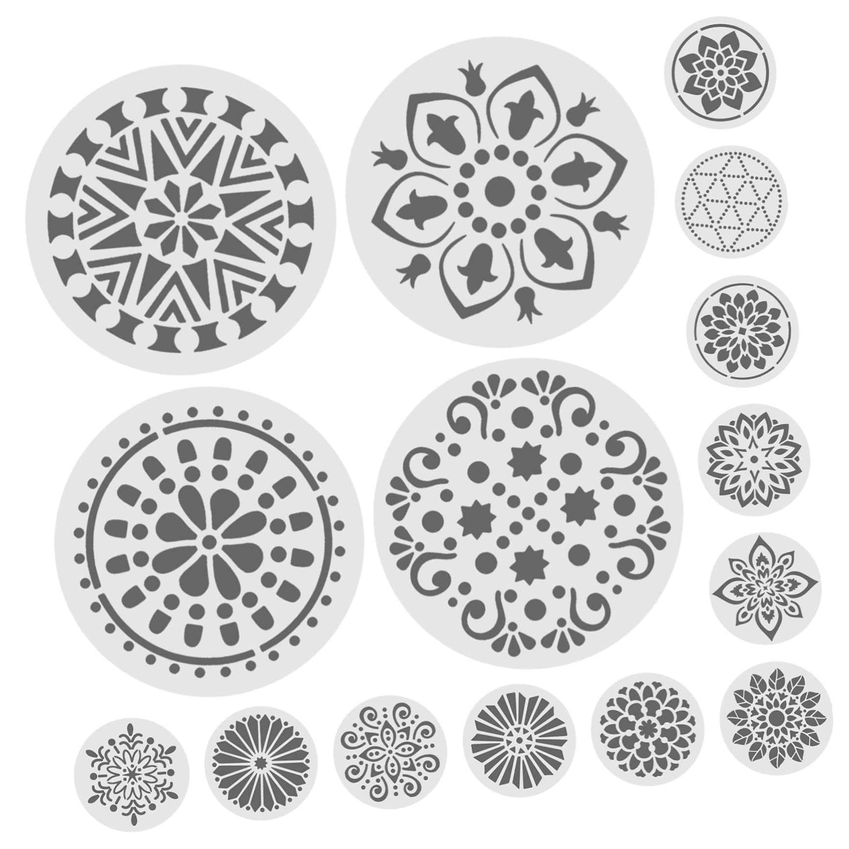 SEWACC 72stücke Teiliges Mandala Schablonen Wandmalerei Wiederverwendbare Blütenmuster Schablonen Für Andere Flache Oberflächen Für Kreative Bastelprojekte