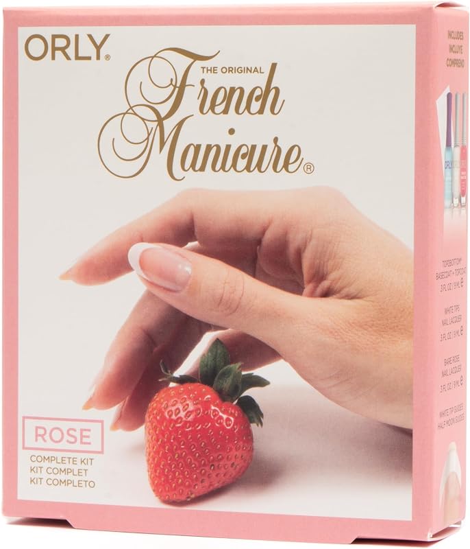 Kits y paquetes de esmalte de uñas de manicura francesa (kit de manicura francesa rosa)