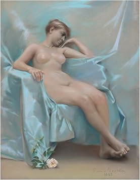 HardPress Nude Female Model 1883 by Gunnar Berndtson - Realism Portrait Art 11 x 14 inches