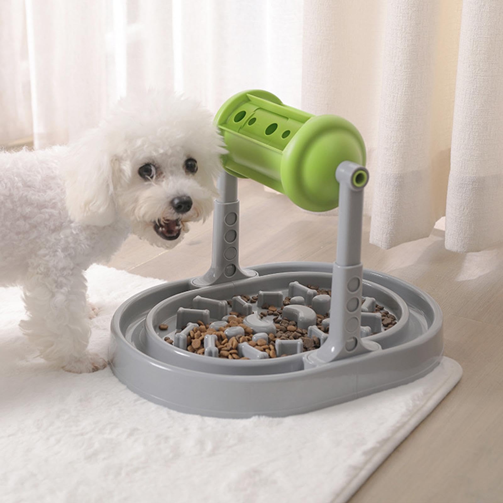 Distributore di Cibo per Cani con Giochi interattivi, Verde