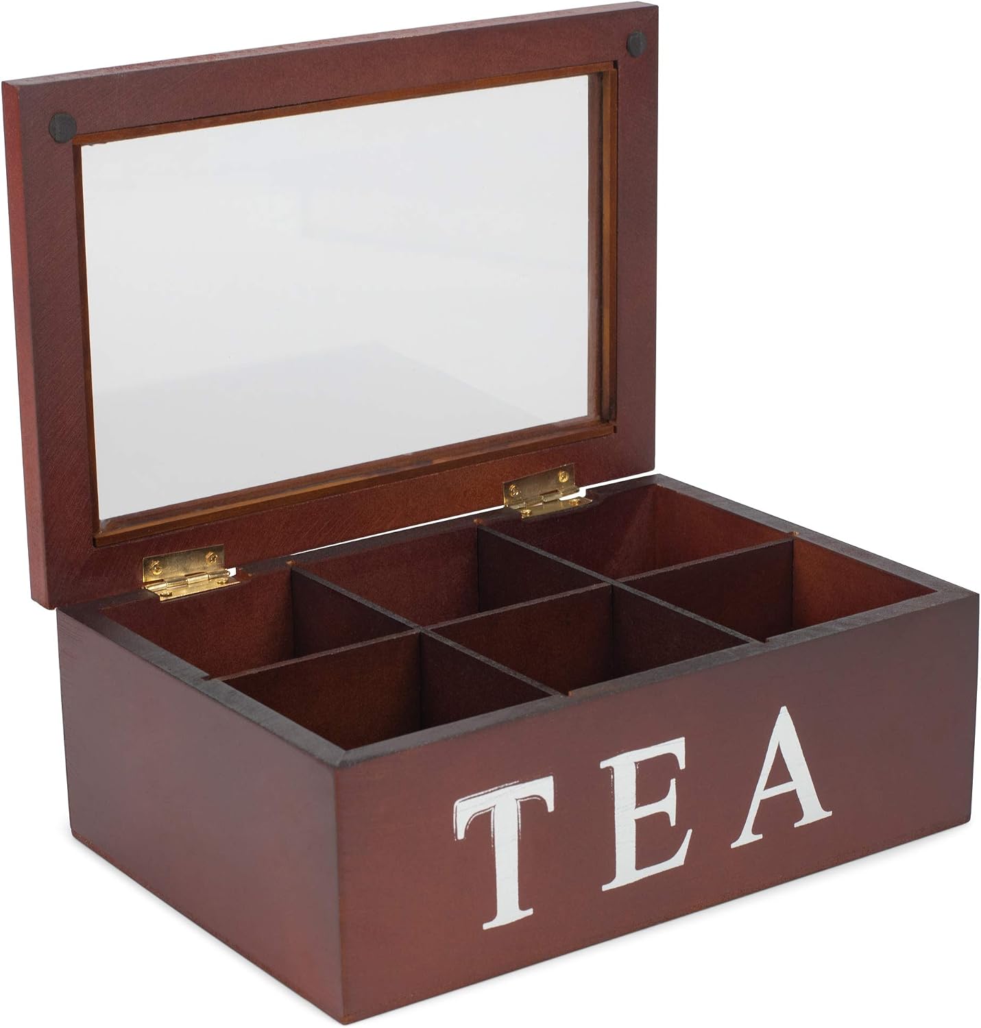 Mark Feldstein and Associates Window Display Wooden Tea Chest 6 Compartment
