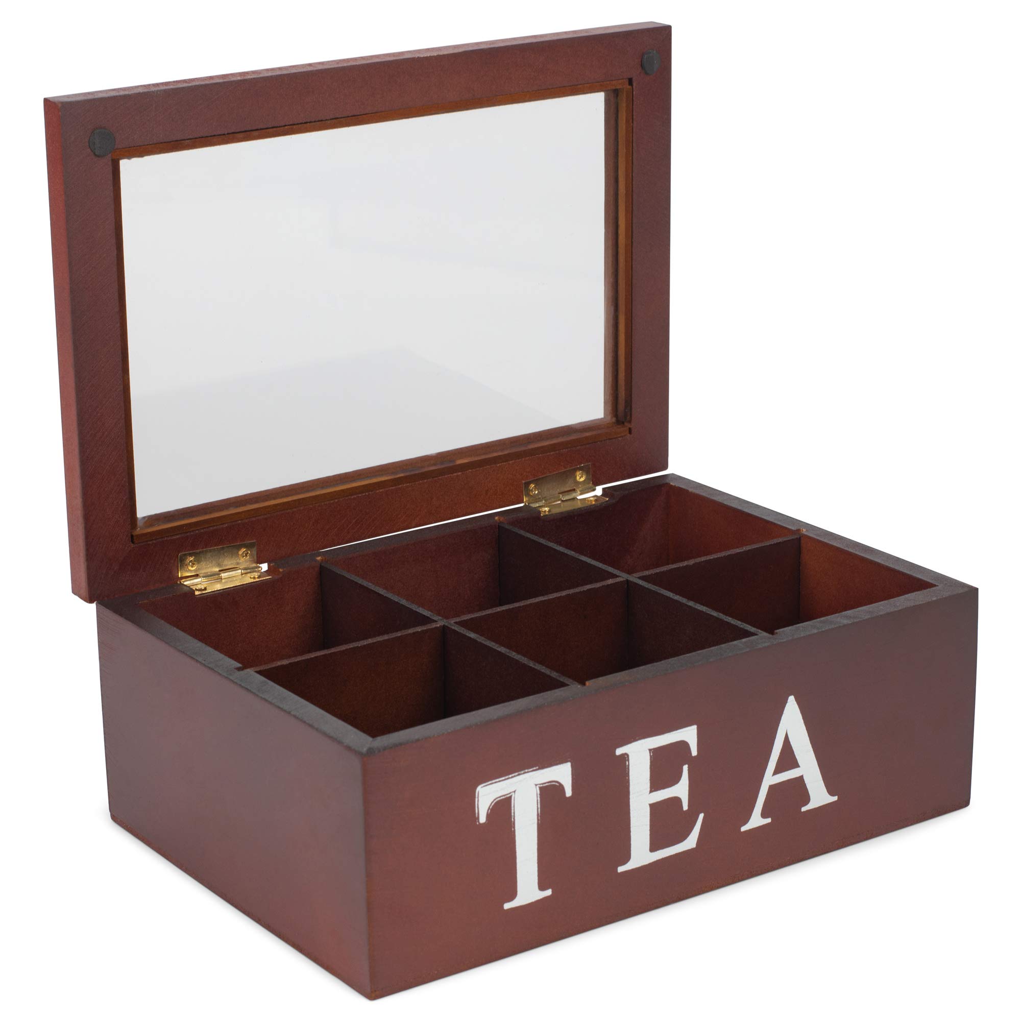 Mark Feldstein and Associates Window Display Wooden Tea Chest 6 Compartment