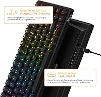 RK ROYAL KLUDGE RK84-DE 75% Mechanikus Gaming Billentyűzet, Brown Switch, RGB Háttérvilágítás 2