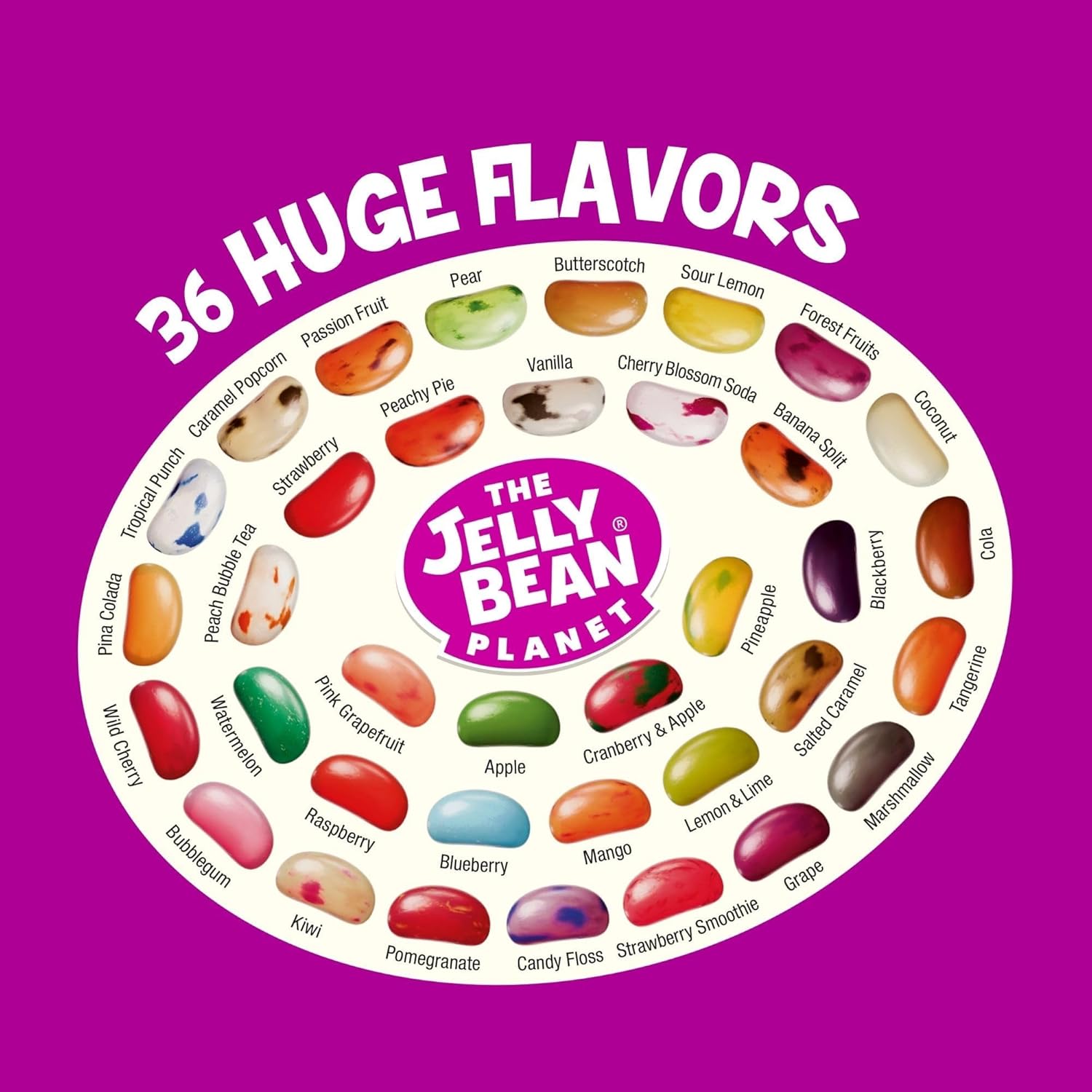 The Jelly Bean Planet, Fruit Mix Jelly Beans Grab Bags - 12 Pack of 3.5oz Individually Wrapped Jellybeans - 18 Flavors - Gluten Free Candy - Individual Packs for Party Bag, Favors, Easter Gift