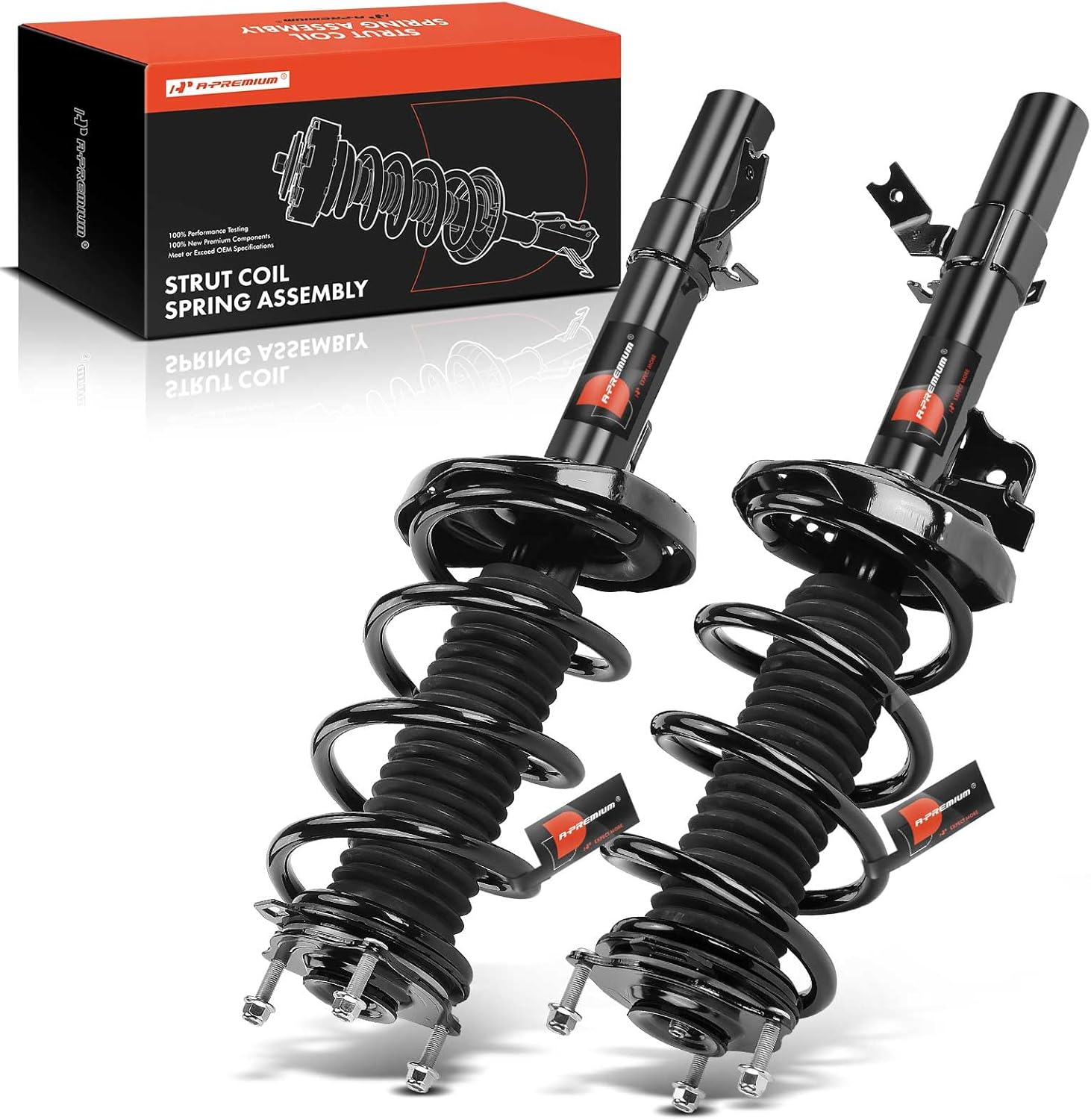 A-Premium Front Complete Struts Compatible with Honda Pilot 2016-2022 - 2x Replacement Suspension Shock Absorber with Coil Spring Assembly