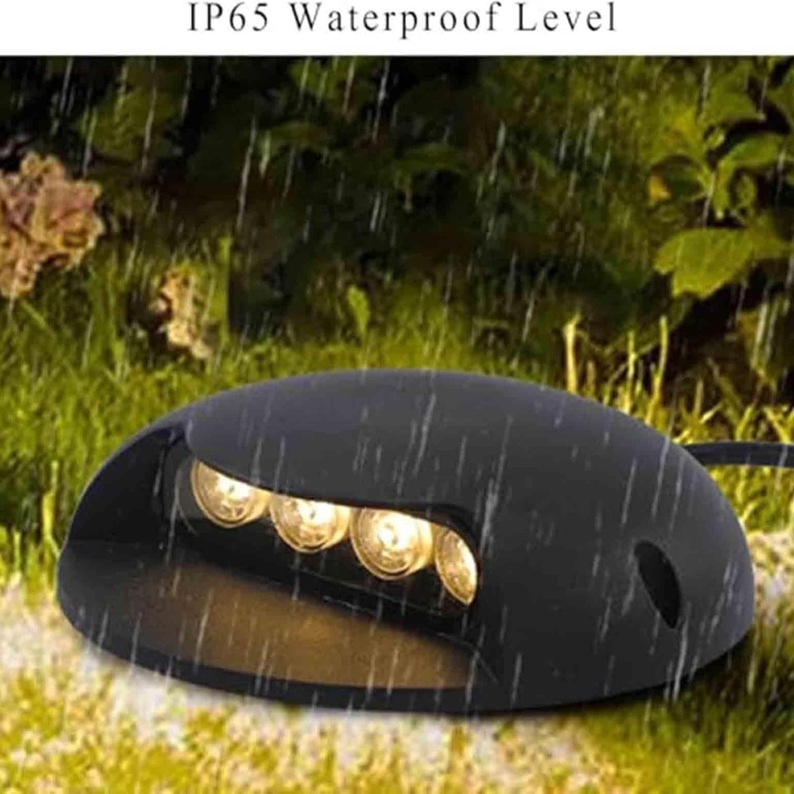 Lampy ogrodowe - Reflektory LED do zabudowy w ziemi, Reflektory LED do ogrodu zewnętrznego 24 V, wodoodporne IP65, z jednostronnym oświetleniem (biały, 4W-24V)