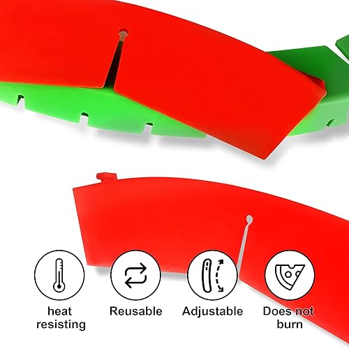 Miniatura 10 de QUWOLACE Protector de corteza de pastel de silicona ajustable, paquete de 2 fundas protectoras de corteza de tartas sin BPA, herramienta de cocina