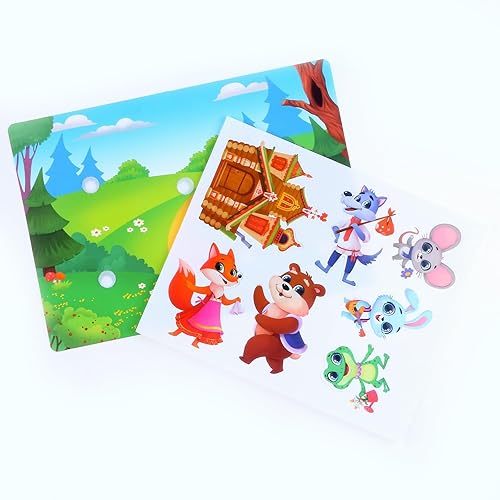 AEVVV Russian Folk Tales Teremok Fairy Tale with Reusable Stickers - Juegos educativos rusos - Russkie Skazki disponible en Yaxa Colombia