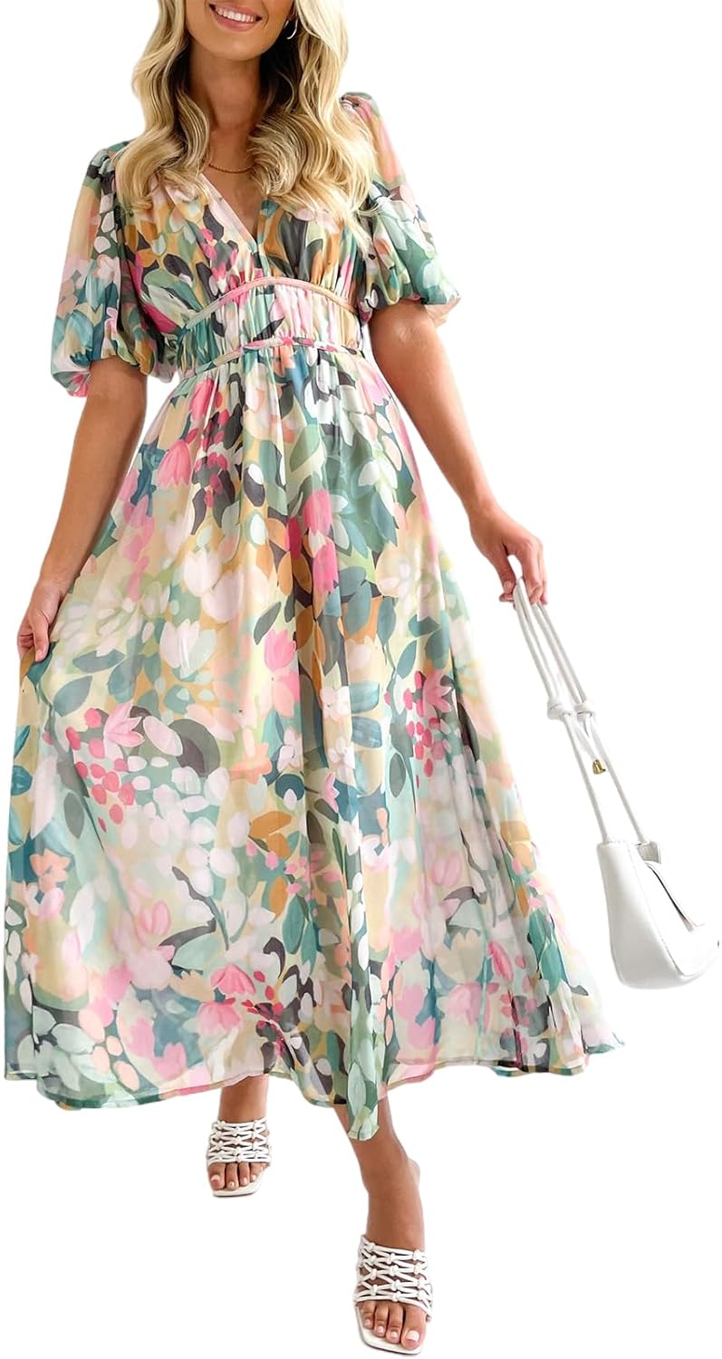 Sissyaki Women's Floral Maxi Dress 2026 Summer Spring Wedding Guest Dress