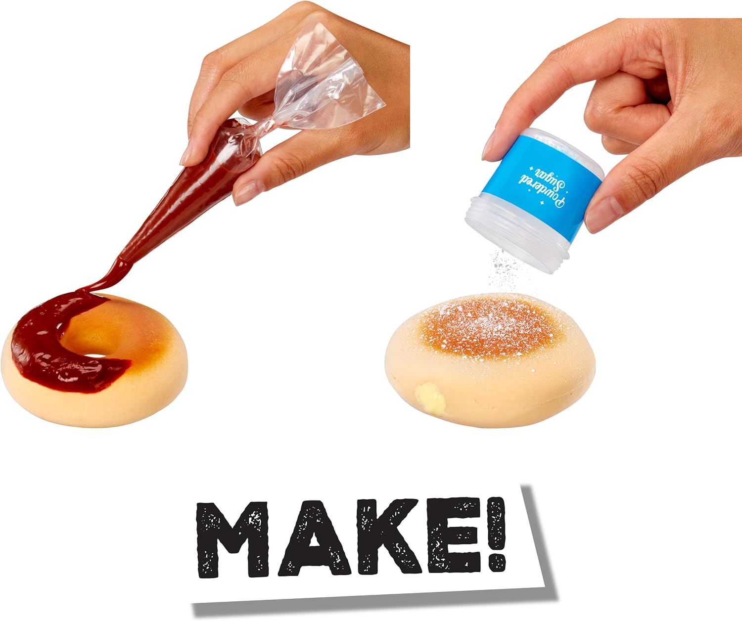 Choco Icing Round & Cream Filled Donuts DIY Slime Kit - Unboxing Ingredients to Make, Smash, and Stretch Your Food Slime, Ages 8+