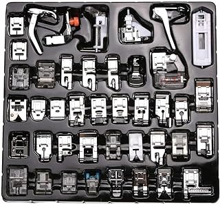 CKPSMS Brand -#KP-19015 42PCS Sewing Machine Presser Feet Set - Compatible with/Replacement for Brother, Babylock, Singer, Janome Low Shank Sewing Machines (42PCS)