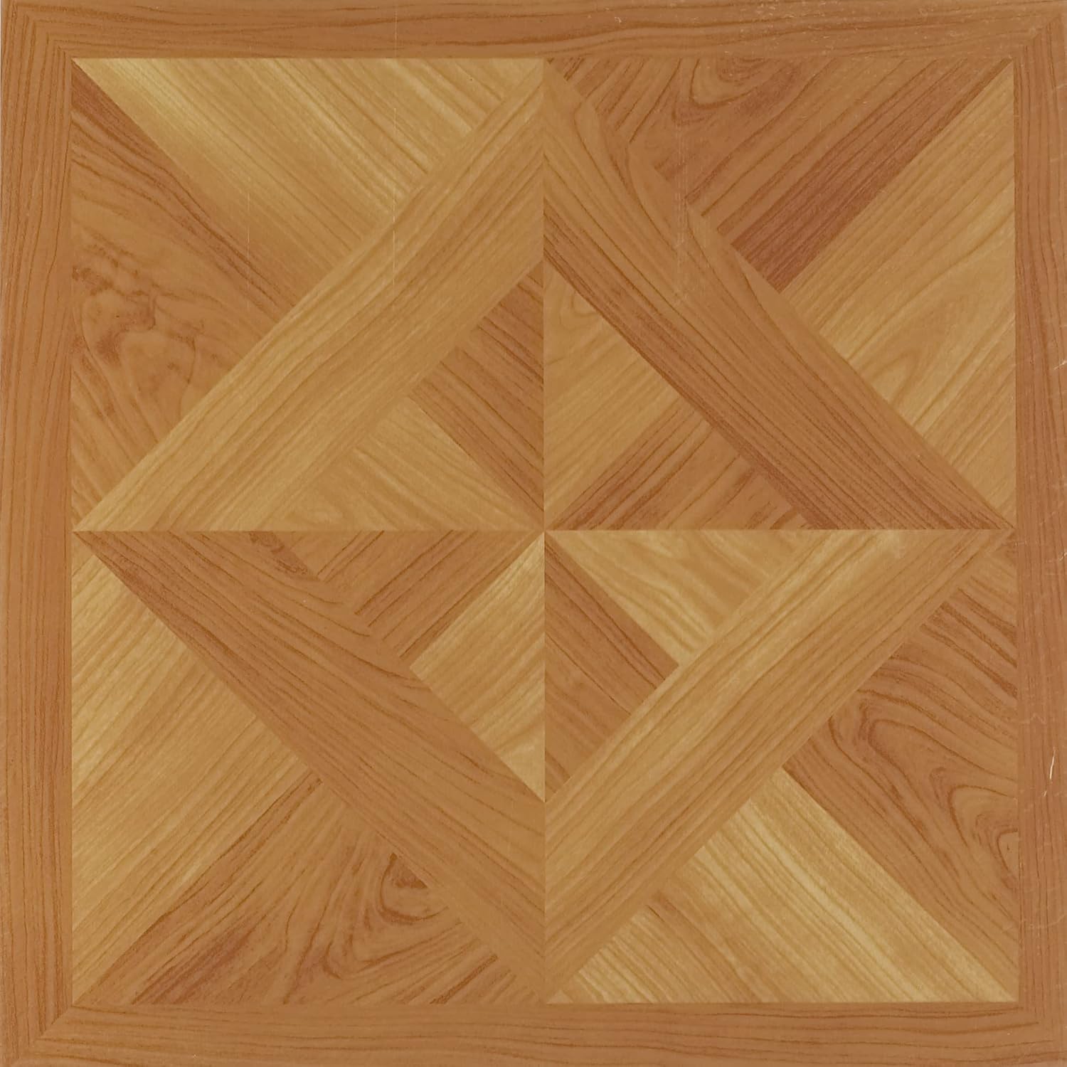 Nexus Self Adhesive 12-Inch Vinyl Floor Tiles, 20 Tiles - 12" x 12", Light Oak Diamond Parquet Pattern - Peel & Stick, DIY Flooring for Kitchen, Dining Room, Bedrooms & Bathrooms by Achim Home Decor