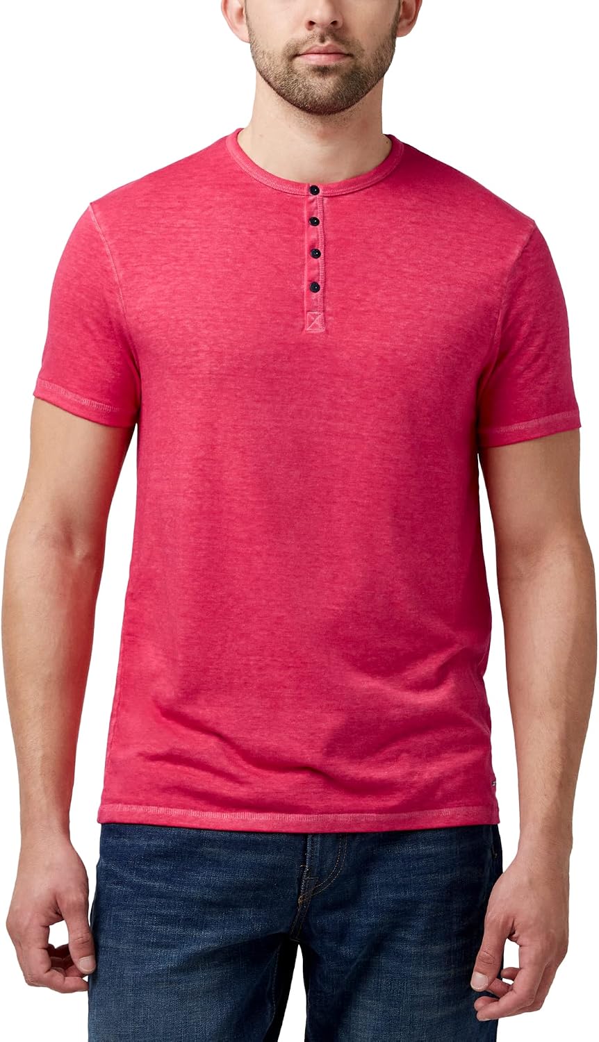 Buffalo David Bitton Men's Short Sleeve Kasum Henley