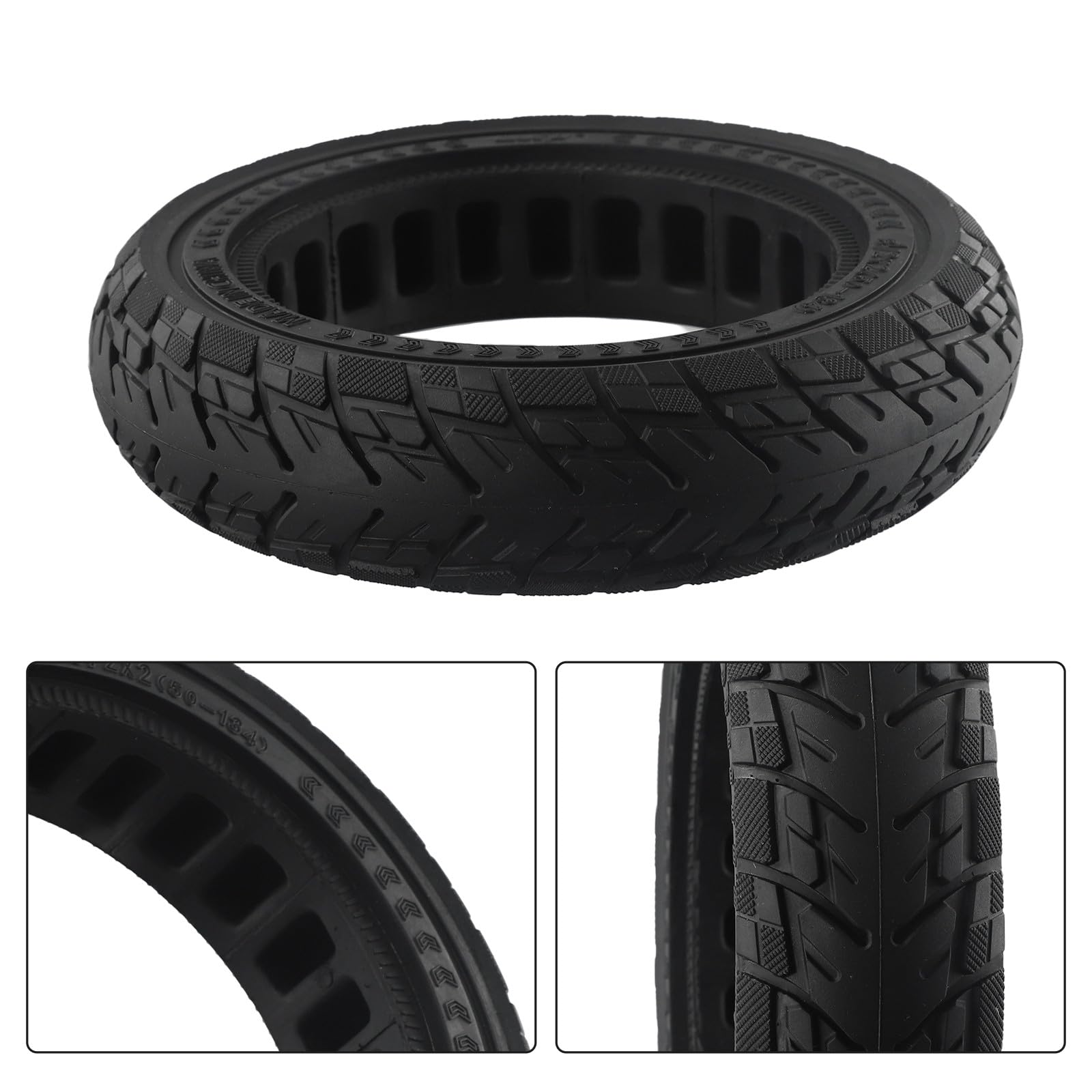 Pneu 8,5 x 2 50-134 en caoutchouc sans chambre à air compatible avec trottinette électrique inokim Light 2 Roue de rechange 9/8" Noir
