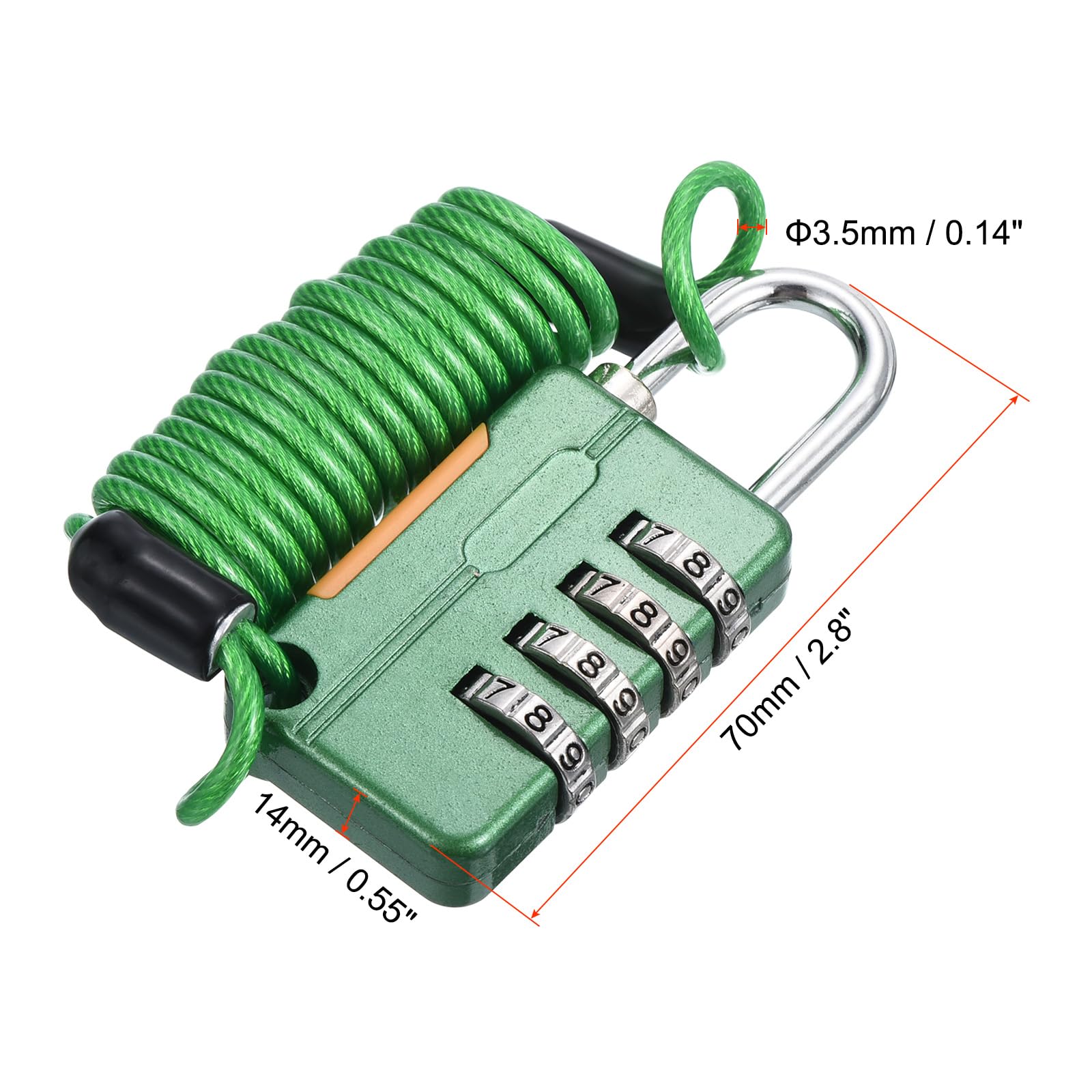 PATIKIL 1 Pack 4 Digit Combination Lock - Image 2