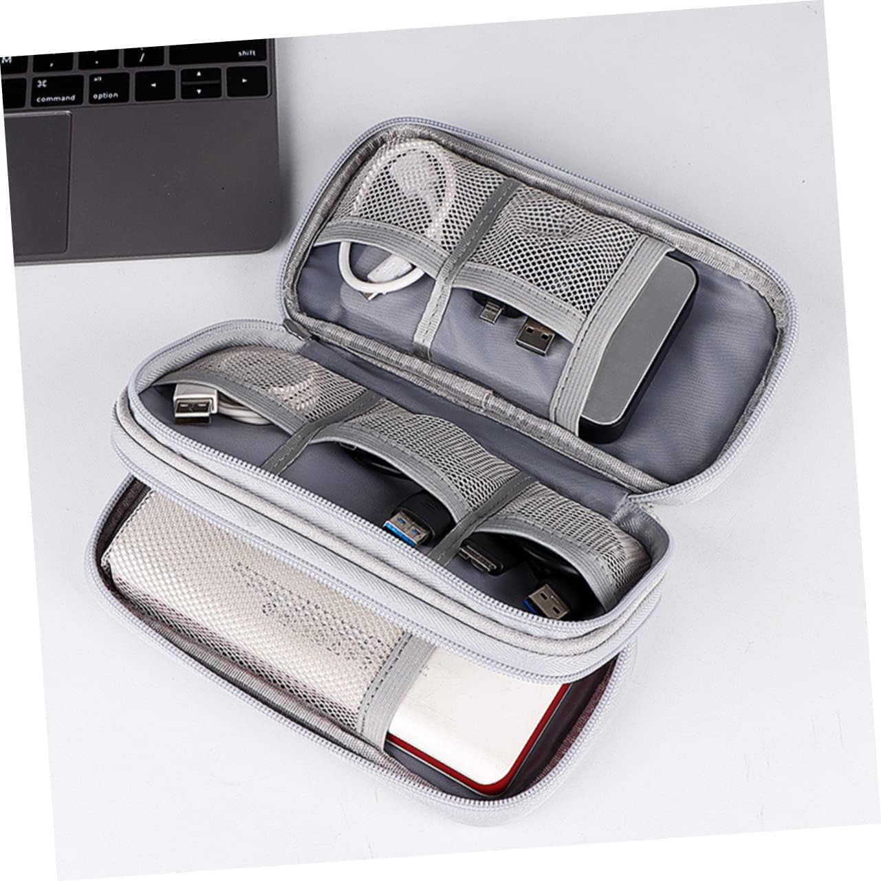 Mikikit 3pcs Multi-Function Digital Accessories Organizer Bag Earphone Data Cable Storage Pouch for Travel School and Office Use Compact and Lightweight Design