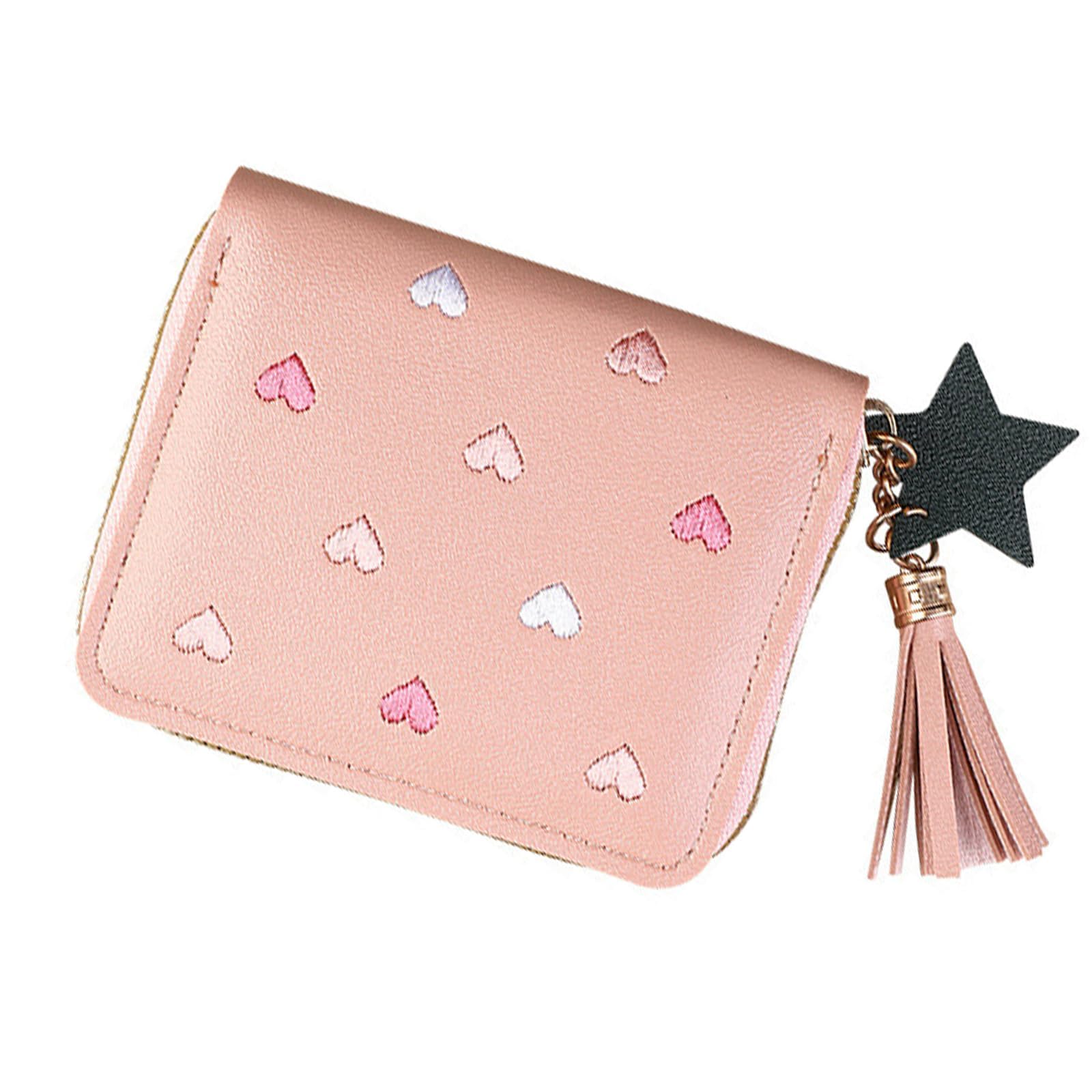 Heart-Shaped Wallet, Cute Card Holder and Coin Purse for Girls and Teens, Stylish Compact Wallet for Daily Use and Small Essentials-image-3