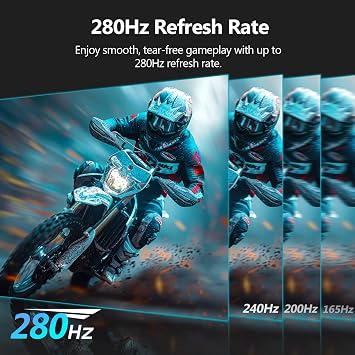 Z-Edge 27 Zoll Curved Gaming Monitor 280Hz (DP) 240Hz (HDMI) 1ms MPRT Full HD LED Monitor 350cd/m² Helligkeit 16:9 Curved Bildschirm FreeSync HDMI 2.0 & DisplayPort 1.2 - Weiß