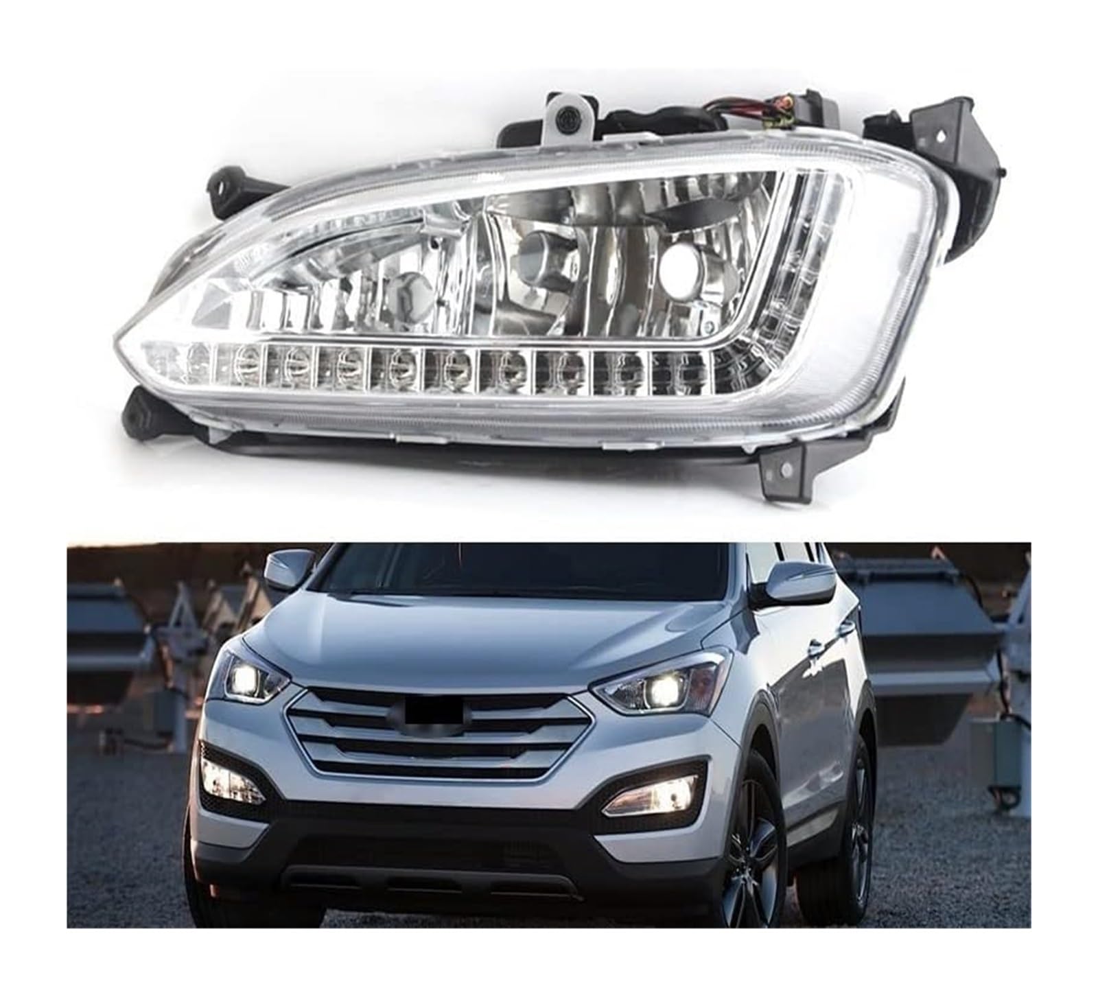 Freccia Specchietto Retrovisore Per Hyundai Per Santa Fe IX45 2013-2015 12V Luce Diurna Fendinebbia DRL Gruppo Ottico Anteriore Specchietto Retrovisore Indicatore Direzione