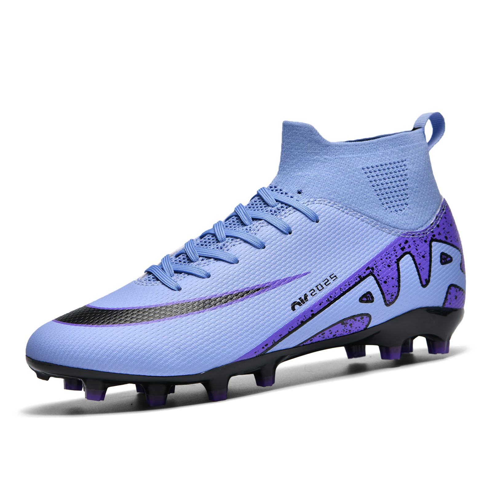 BLBK Football Boots Mens Professional Football Boots Unisex Outdoor Kids high Tops Suitable for Artificial Turf AG Competition Training Shoes