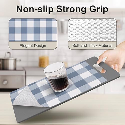 Miniatura 10 de Revestimiento de estante de cajón para gabinete protección antideslizante no adhesiva para alfombrilla de despensa de cocina, agarre grueso y