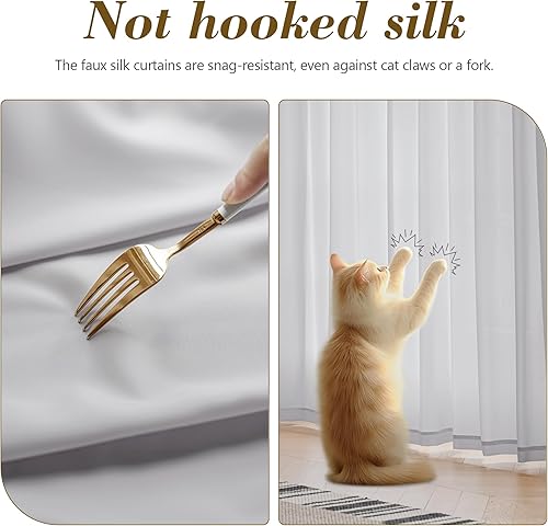 Miniatura 5 de FMFUNCTEX Cortinas transparentes de 52 * 84, gris