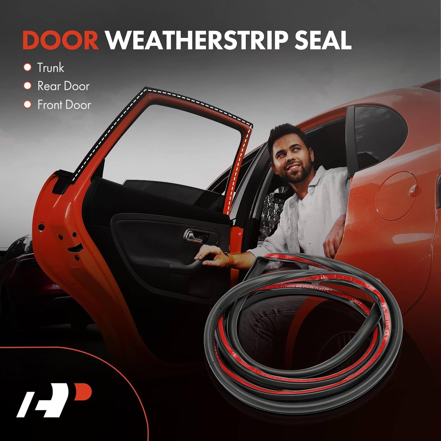 A-Premium Front Left or Right Car Door Weather Stripping Seal Strip Compatible with BMW 525i 530i 2001-2003, 528i 1997-2000, 540i 1997-2003, 740i 1995/1997-2001, 740iL 750iL 1995-2001, M5 2000-2003