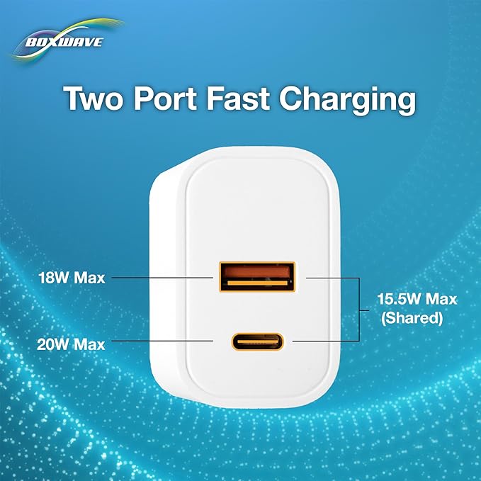 Cargador BoxWave PD miniCube 20W USB-C Blanco Compatible Lenovo Tab M10 miniatura 9