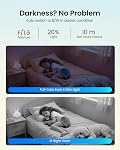 4K Caméra de sécurité intérieure avec 64G Carte mémoire, 5GHz/2.4GHZ WiFi 360° Pan/Tilt IP Caméra, Suivi automatique, AI Détection de l'homme/du visage/du corps, vision nocturne, 2-Way Audio