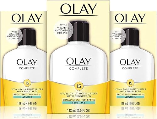 Olay Hidratante completo para todo el día SPF 15 sensible 4 onzas paquete de 3