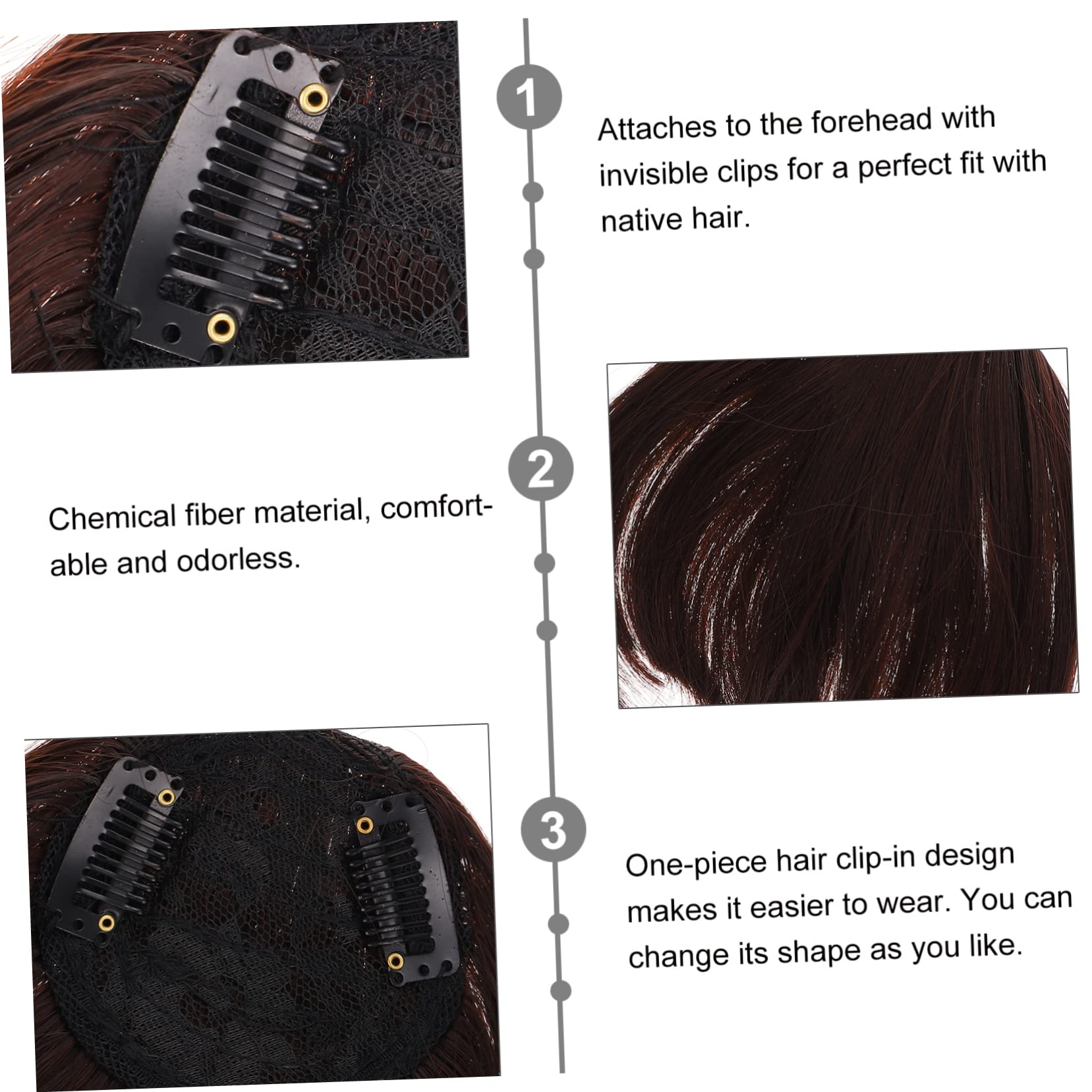 Beaupretty 5 Piezas Clip De Explosión Flequillo Con Flequillo Limpio y Pinza Para El Cabello Con Flequillo Tenue Pasador Francés Borla Perder Golpes Alambre De Alta Temperatura