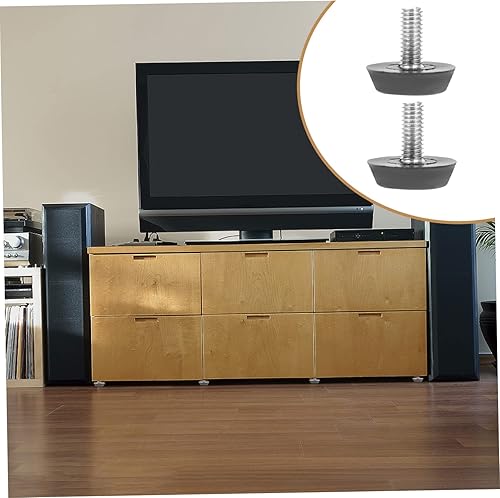 Miniatura 6 de OSALADI 100 alfombrillas para mesa y silla, patas ajustables, patas de metal para muebles, silla giratoria de escritorio, niveladores de muebles