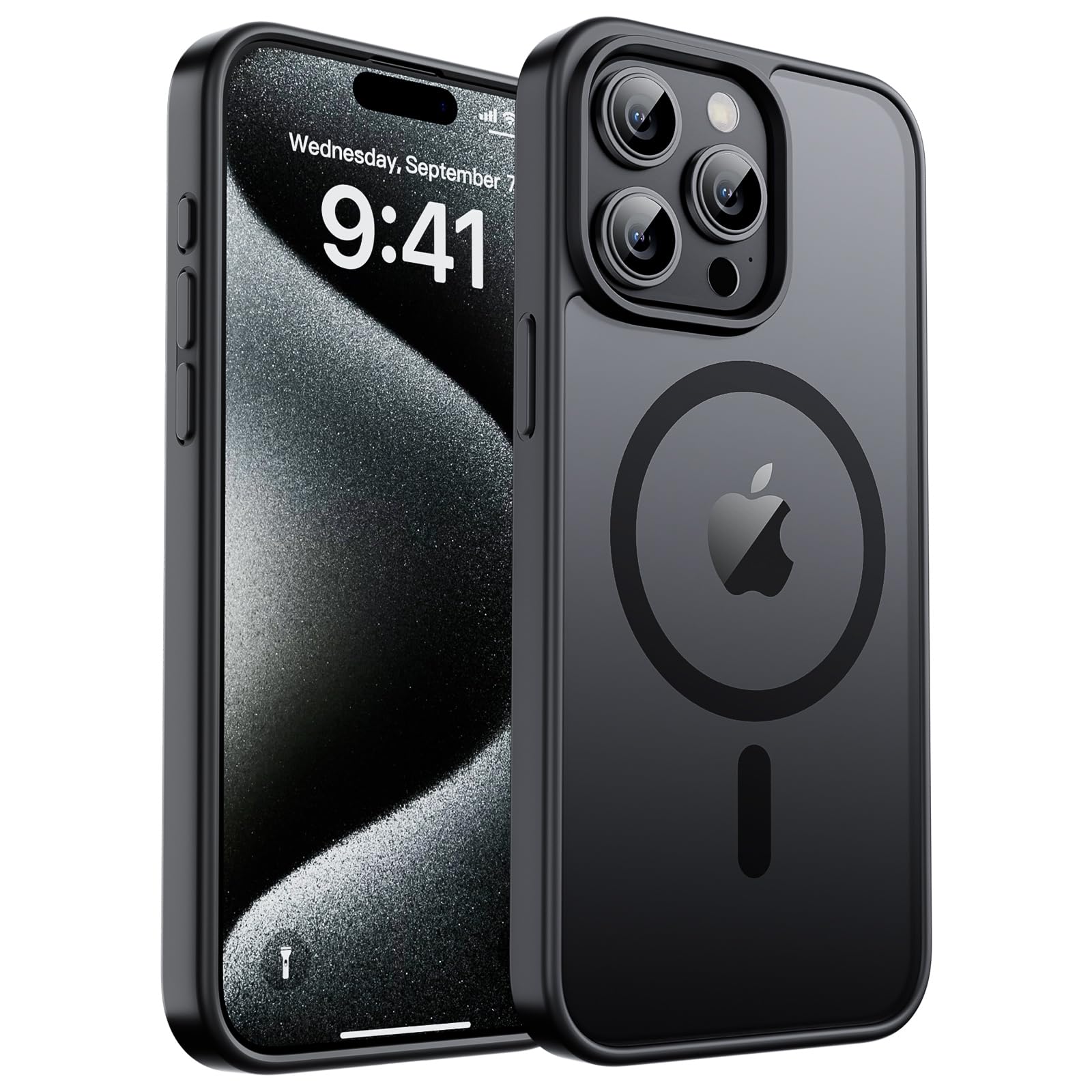 iPhone 15 Pro スマホケース Magsafe 対応 ブラック iPhone 15 Pro スマホケース Magsafe 対応 ブラック Amazon.com