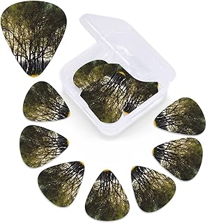 Beautiful Tree print Guitar Picks 12 Pack Personalized Guitar Picks with Storage Box Guitar Accessories for Ukulele Electric Acoustic Guitars Bass