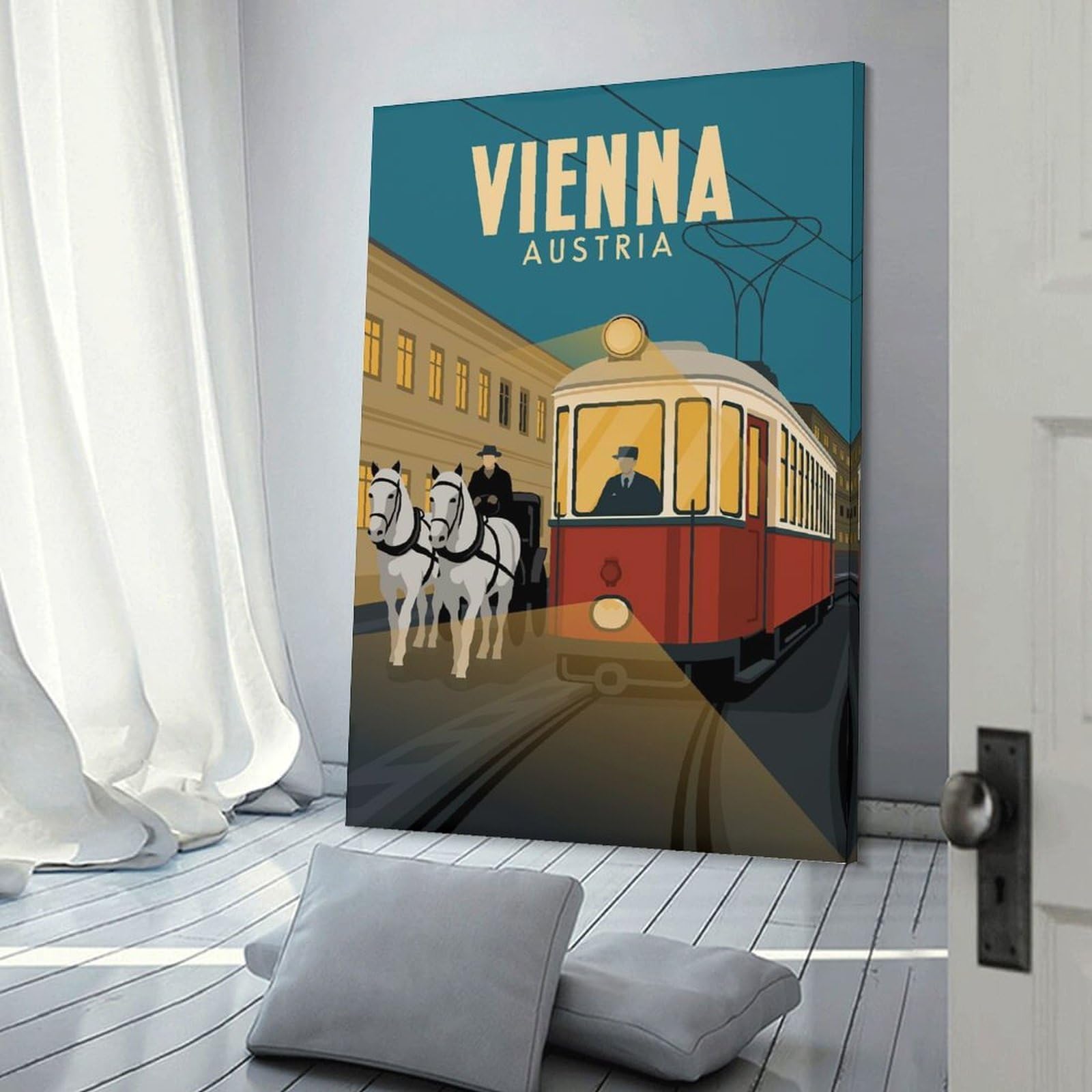 Junmoney Room Decor Wall Art Vienna Austria Travel (2), 20x30inch(50x75cm), for Gallery Wall Decor And Room Displays, An Easy Match for Collected Prints