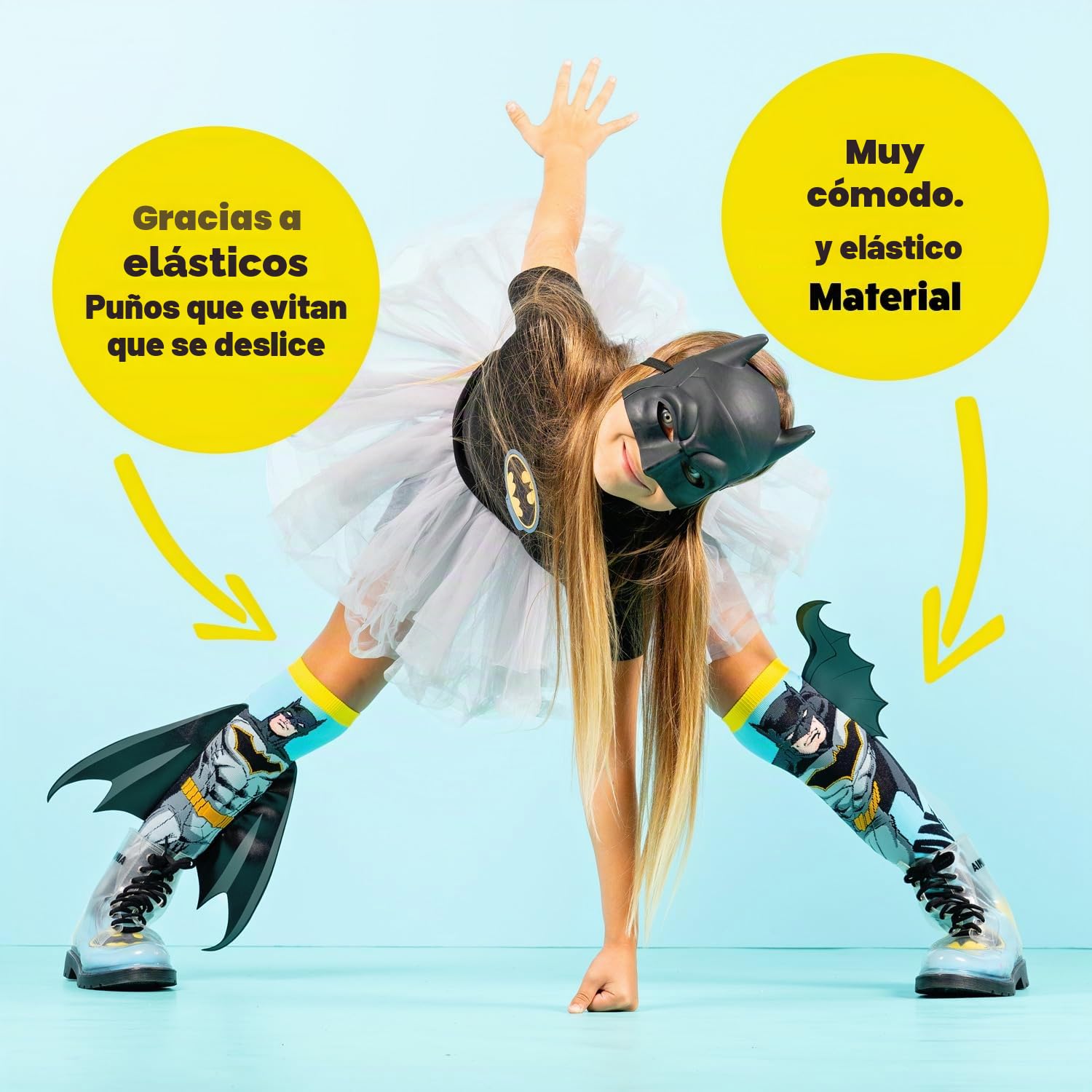 Madmia Calcetines de Batman para niña, Multicolor, 6-99, carbón, 6-99