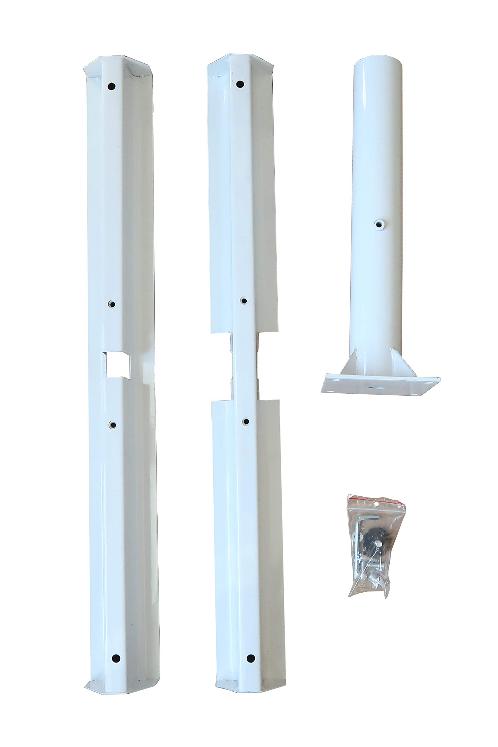 VIS Metallkreuz - Schirmständer sehr platzsparend, äußerst stabil - mit Rohr Ø65,5 mm, für Schirme mit Schirmast 60,00 mm - Verwendung mit 4xBetonplatten 400x400x50 mm, min. je 18 kg (nicht enthalten)