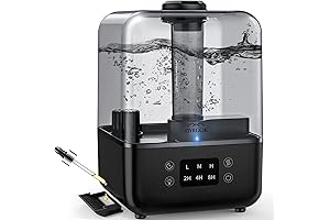 Humidifier for Bedroom, Ultrasonic 5L Top Fill Humidifiers for Large Room