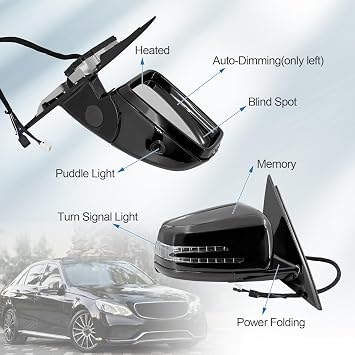 18pins Right Side Mirror Fits for Mercedes-Benz E180 E220 E250 E300 E350