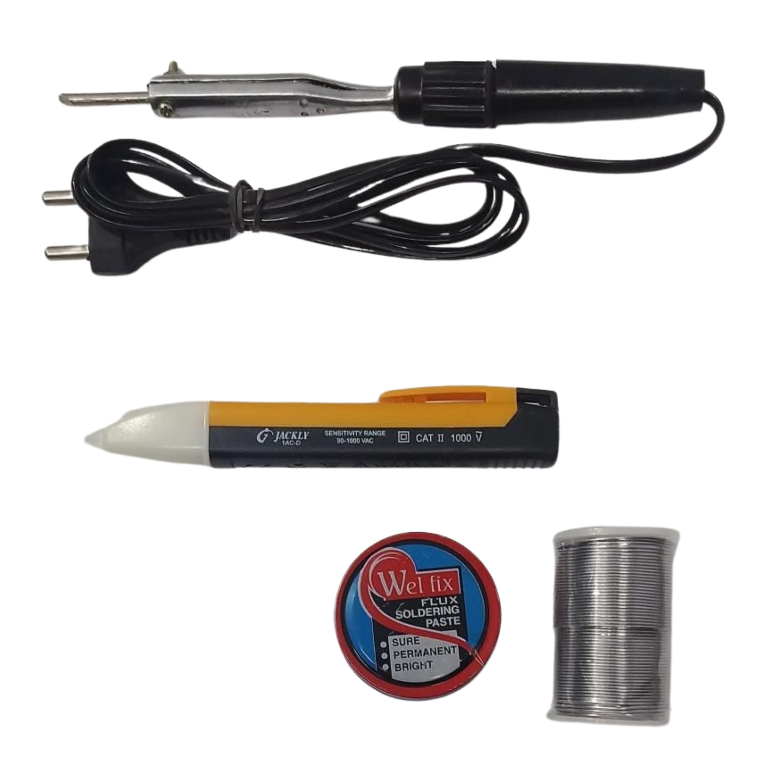 Vtronix 220V Heavy-Duty 10Watts Bakelite Soldering Iron, Voltage Tester, Soldering Wire Wick With Soldering Paste | Machine for Home, Industrial & Electronics Workshop Reparing with Fast Heating (B0CV4XYK3W) Amazon Price History, Amazon Price Tracker