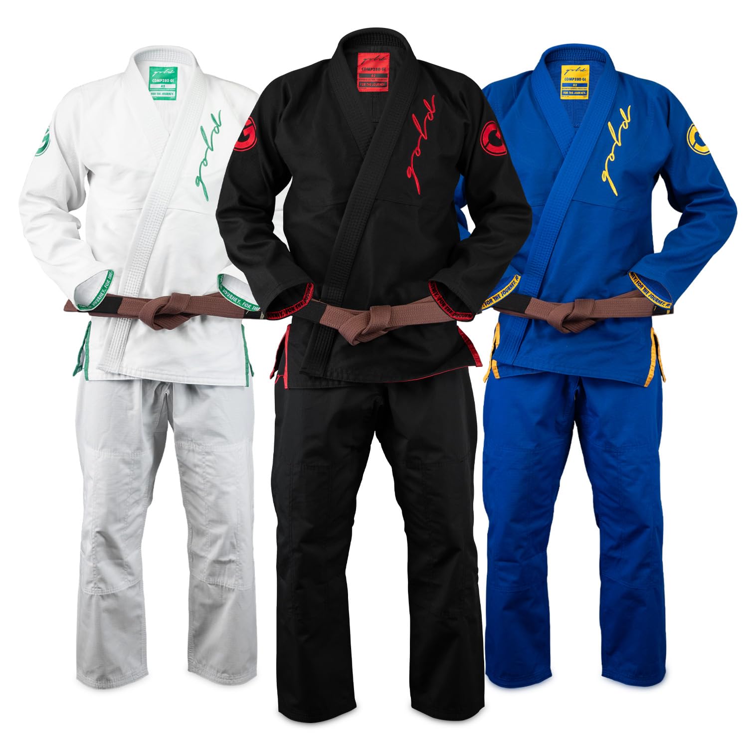 Gold BJJ Comp380 Gi - Lightweight IBJJF Legal Jiu Jitsu Gi for Men and Women