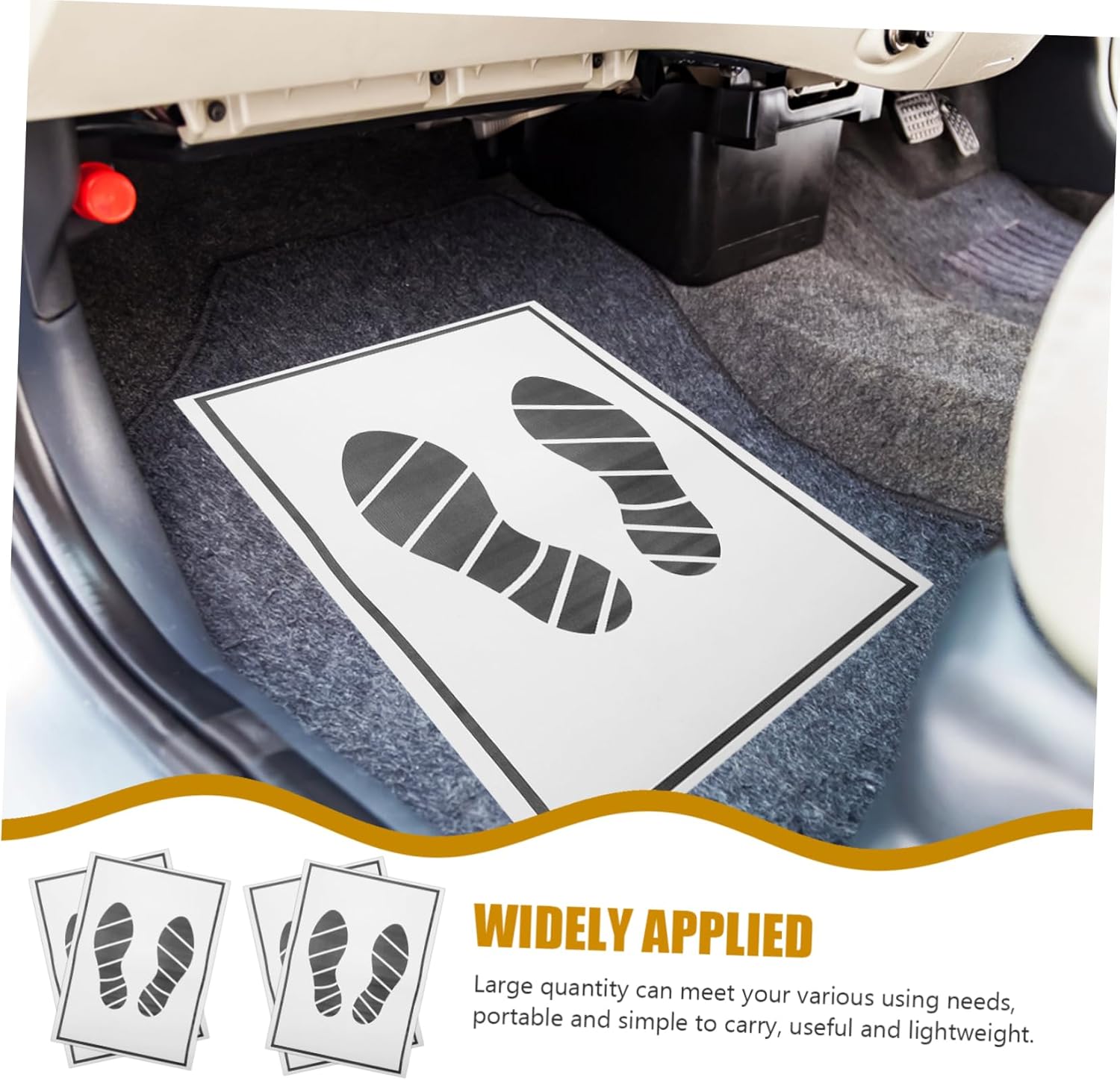 Garneck 25 Pcs Disposable Floor Mats for Cars Waterproof Paper Car Floor Mats Folding Paper Premium Glossy Automotive Floor Mats Vehicles Floor Mat Protector for Car Vehicles (20 X 15 Inch)