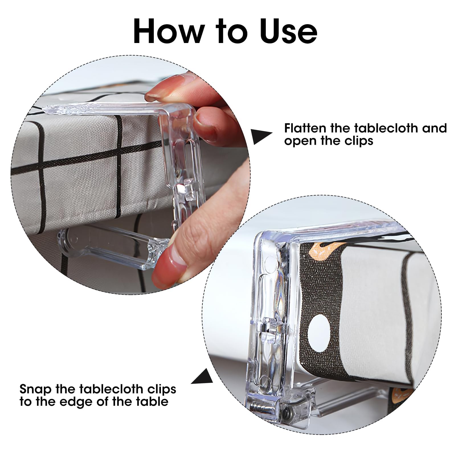 Set 8 Clip Fermatovaglia Trasparenti - Per Tavoli Da Esterno E Picnic - Foto 4