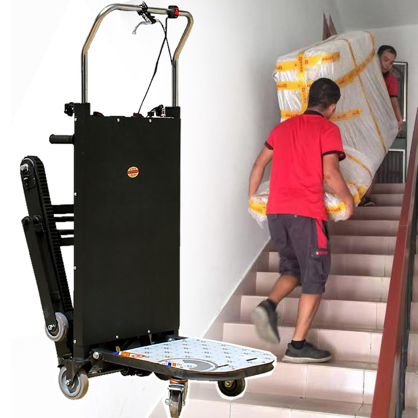Carretilla Elevadora EléCtrica de Mano para Subir Escaleras de 1102 Libras, 2980 W para Subir y Bajar Escaleras FáCilmente, Mover Muebles en El Hogar o en el AlmacéN