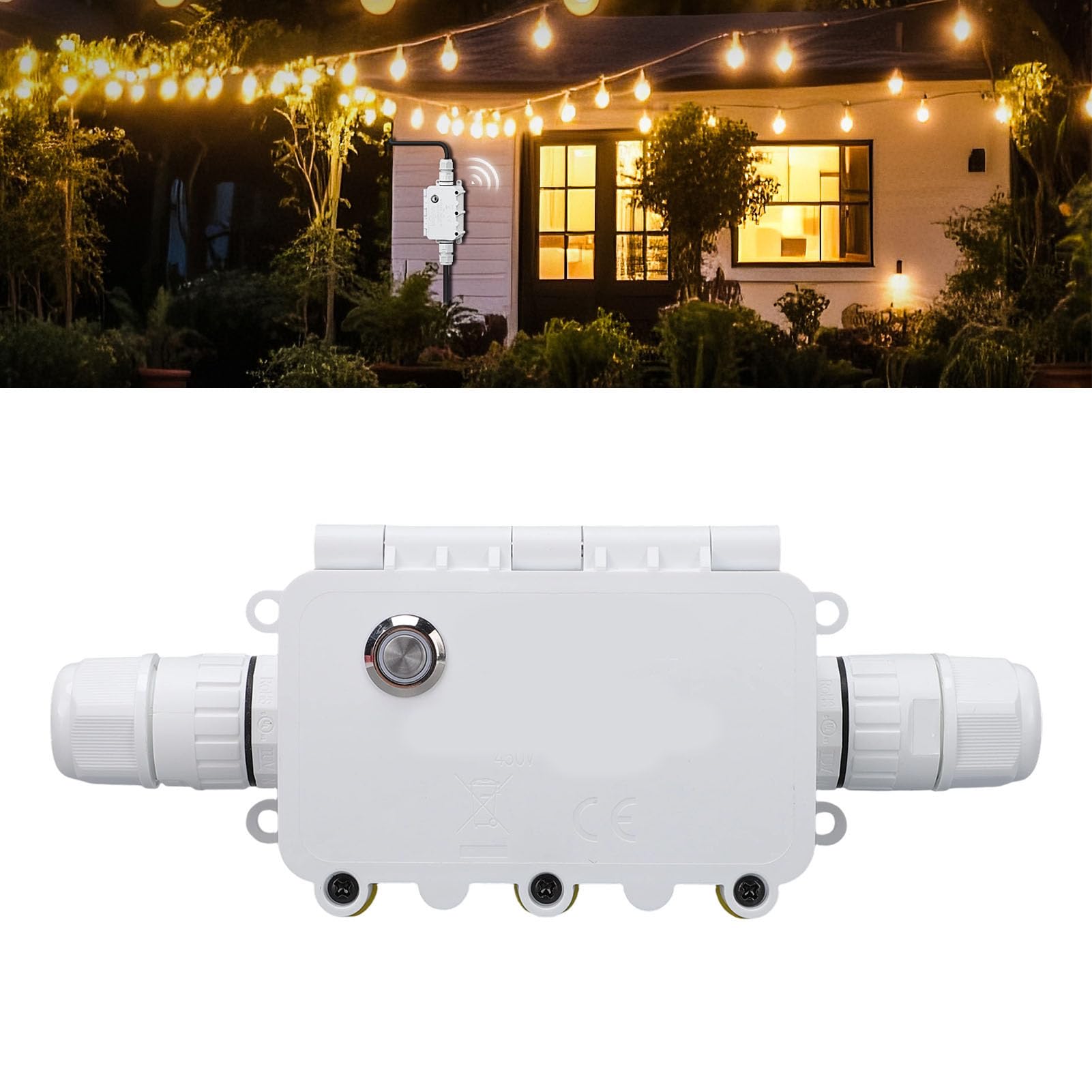 Keenso Interruptor WiFi para Exteriores, Smart 16A Diseño Impermeable