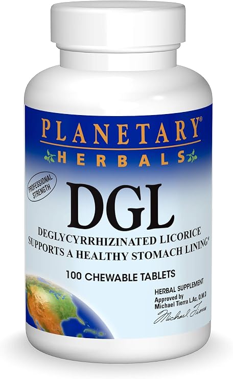 Planetary Herbals DGL Licorice Tablets, 100 Count