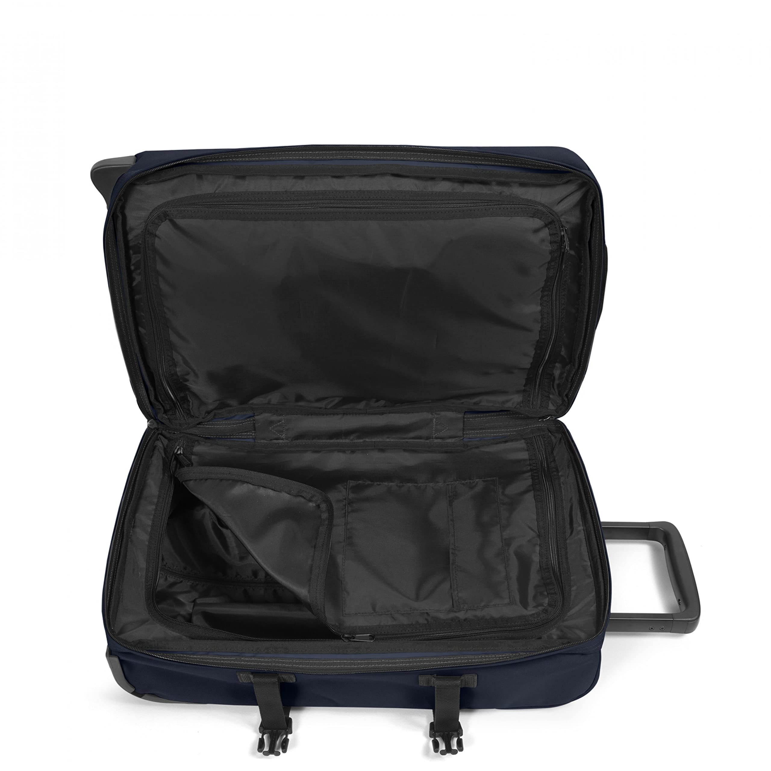 Eastpak Tranverz S Cabin Luggage 42L (51 x 32.5 x 24 cm), Durable Rolling Suitcase, Lightweight Carry-On with Double Compartments, Telescopic Handle & TSA Lock - Ultra Marine