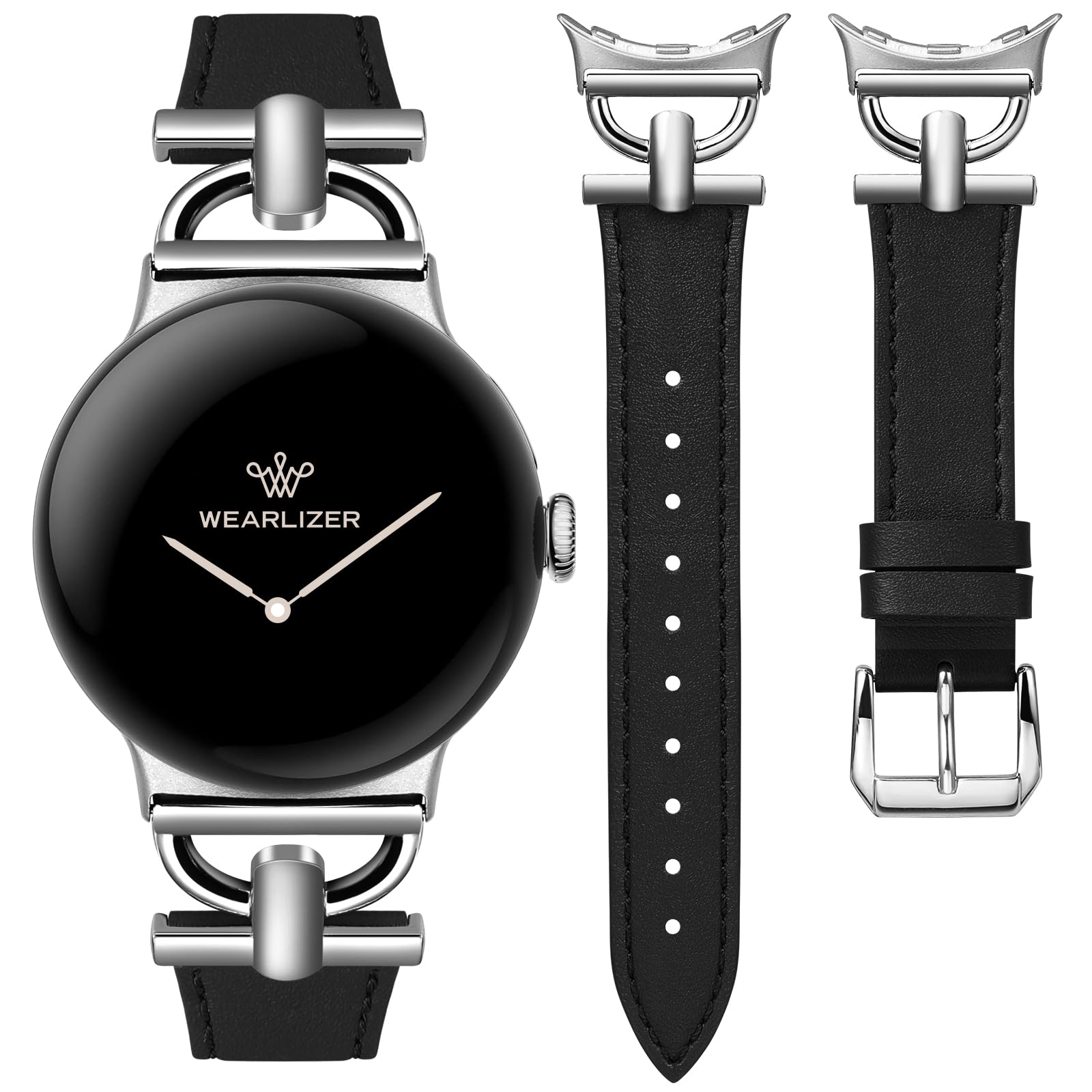 Wearlizer Leather Bands Compatible with Google Pixel Watch 4 3 41mm Pixel Watch 2 1 Band Women Dressy